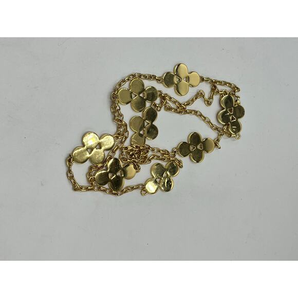 Tory Burch Kira Clover Necklace in gold-tone with red enamel or resin accents - Picture 8 of 12